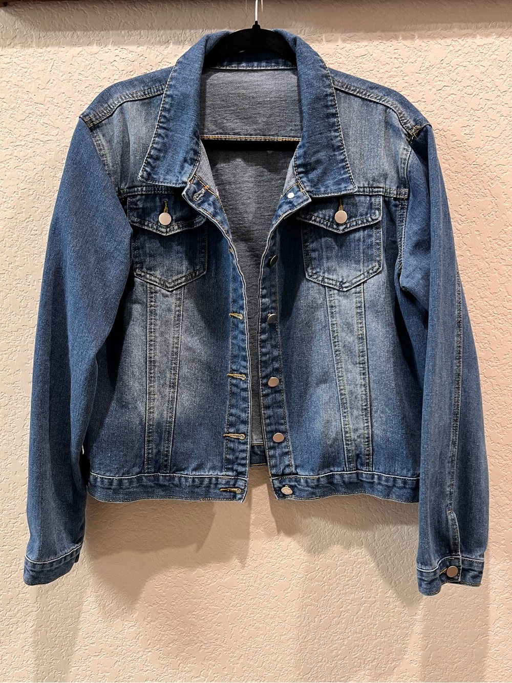 Blue Wash Classic Denim Trucker Jean Jacket Size XXL - Picture 2 of 10